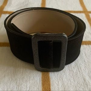 Cole Haan black suede belt